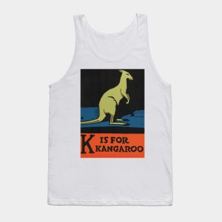 K is for Kangaroo ABC Designed and Cut on Wood by CB Falls Tank Top